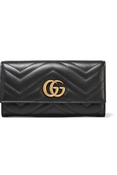 gg marmont quilted leather wallet.